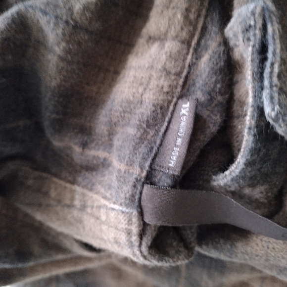 Comune Jacket Shacket Plaid Skater Grunge hooded XL Multicolor - Picture 8 of 11